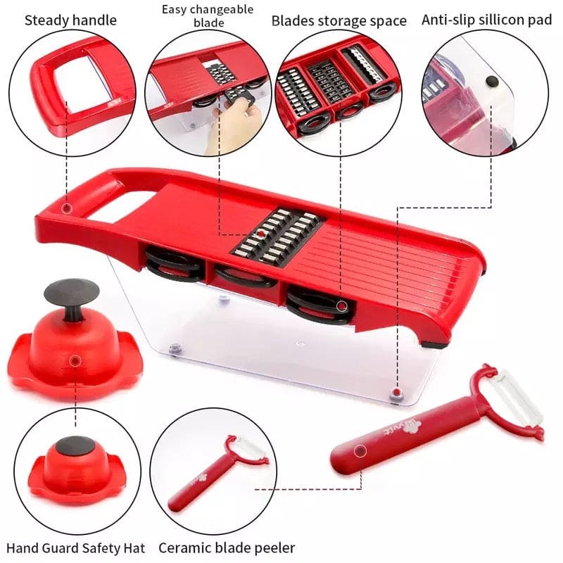 6 in 1 Multifunctional Vegetable Cutter & Mandoline Slicer