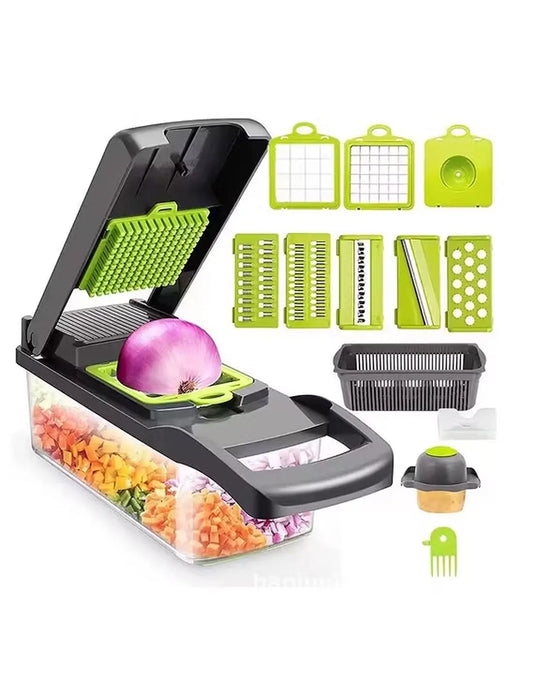 16-in-1 Multifunctional Vegetable Cutter – Slicer, Dicer & Chopper Set