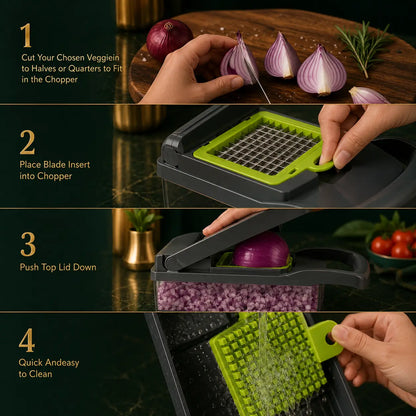 16-in-1 Multifunctional Vegetable Cutter – Slicer, Dicer & Chopper Set