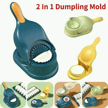 2-in-1 Dumpling Mold Maker – Manual Dumpling & Empanada Press Tool