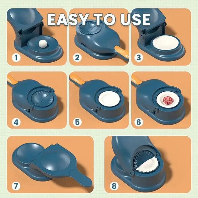 2-in-1 Dumpling Mold Maker – Manual Dumpling & Empanada Press Tool