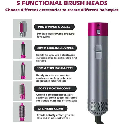 5-in-1 Hot Air Styler – Multifunctional Hair Dryer & Brush Set