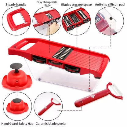 6 in 1 Multifunctional Vegetable Cutter & Mandoline Slicer