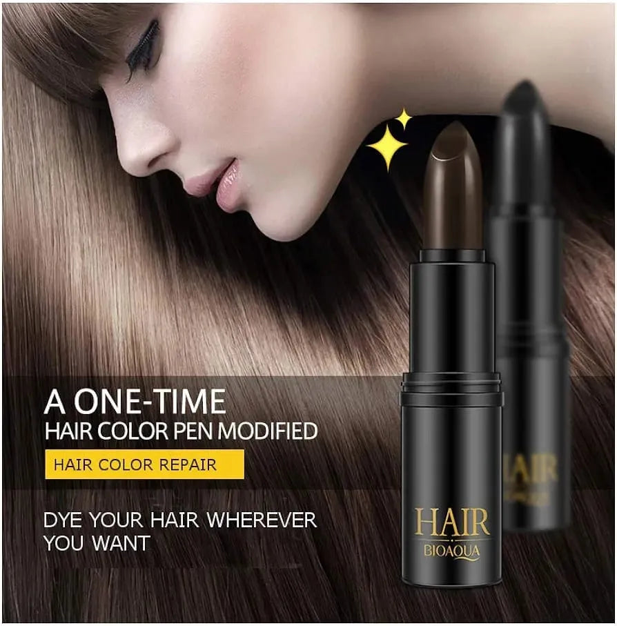 Bioaqua Instant Hair Color Stick – One-Time Root Touch Up Pen for Grey Hair Coverage