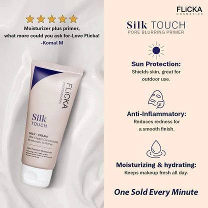 Flicka Silk Touch Milk-Cream – Multi-Function Moisturizer & Pore Blurring Primer