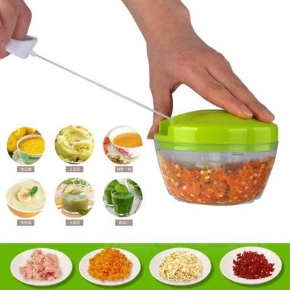 Multi-Functional Manual Food Chopper – Speedy Pull String Cutter