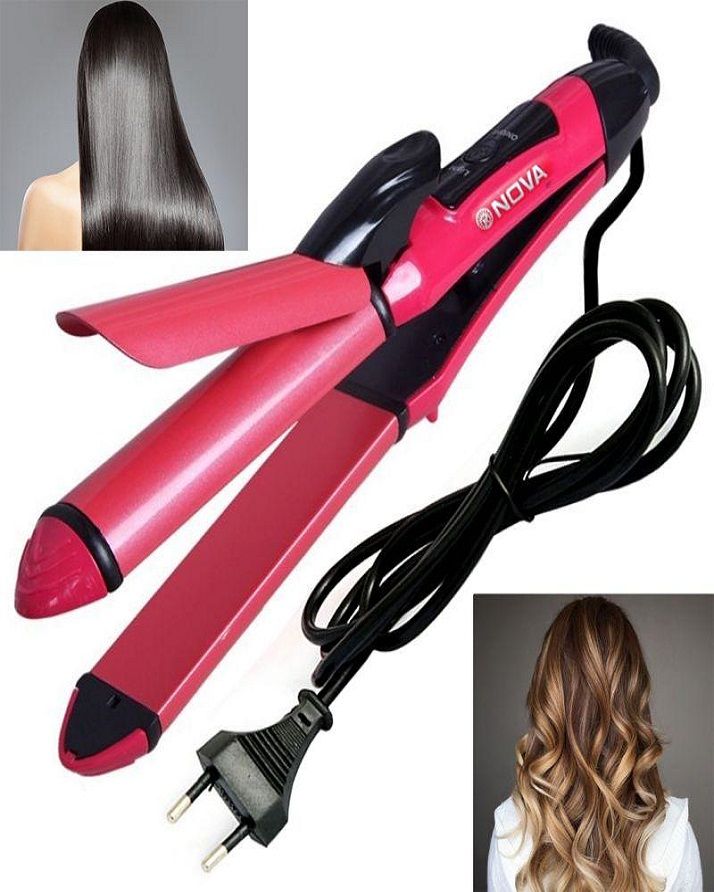 2 in 1 Hair Styling Iron – Straightener & Curler