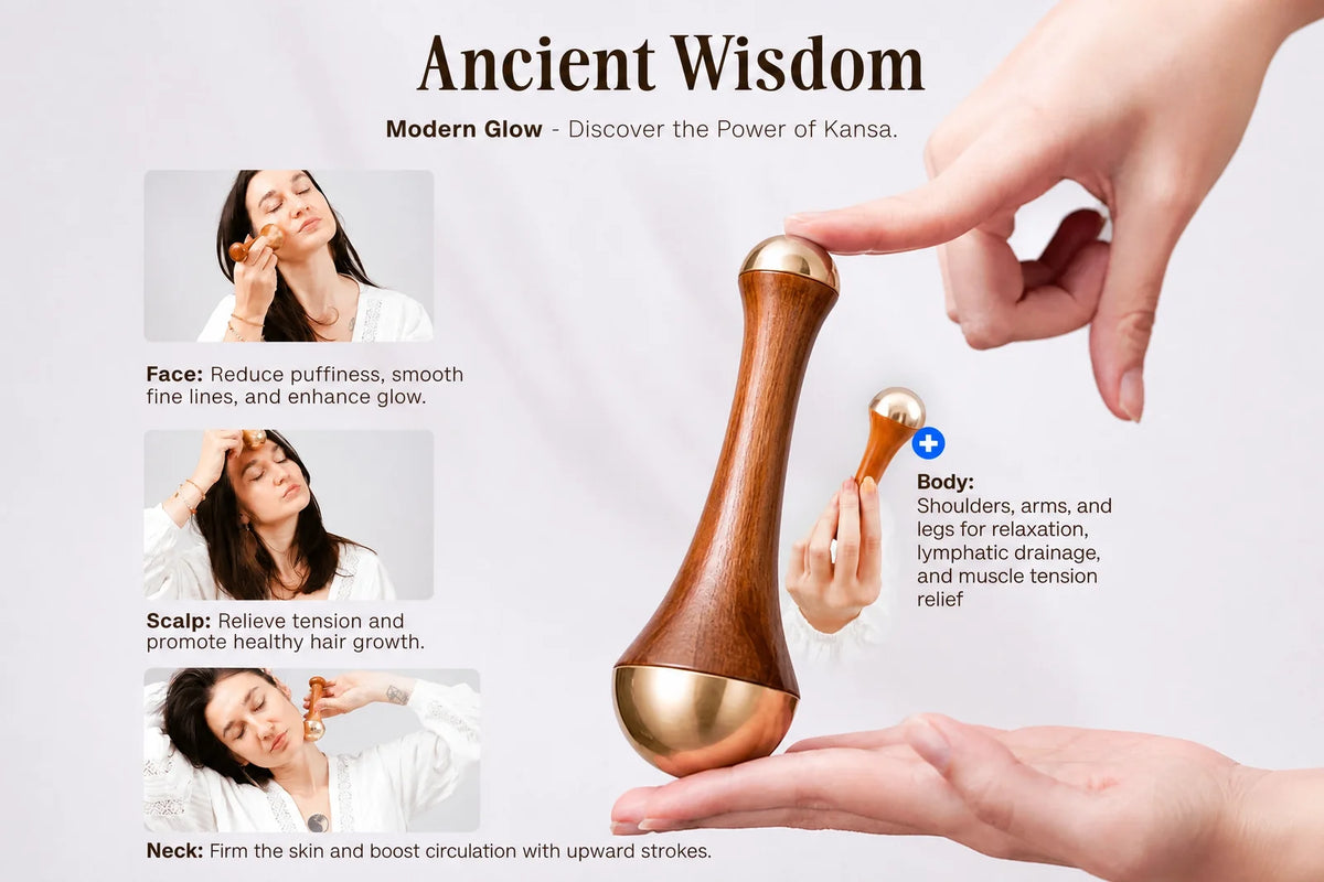 Kansa Double Head Facial & Body Relaxing Massager
