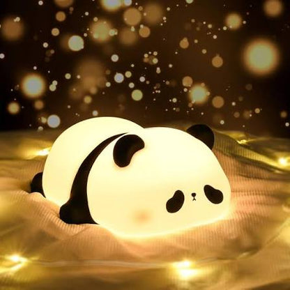 Cute Panda Rechargeable Silicone Night Lamp – Soft Squishy LED Night Light