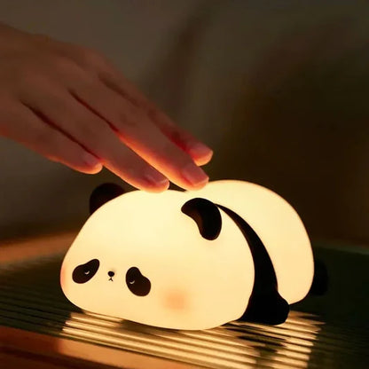 Cute Panda Rechargeable Silicone Night Lamp – Soft Squishy LED Night Light