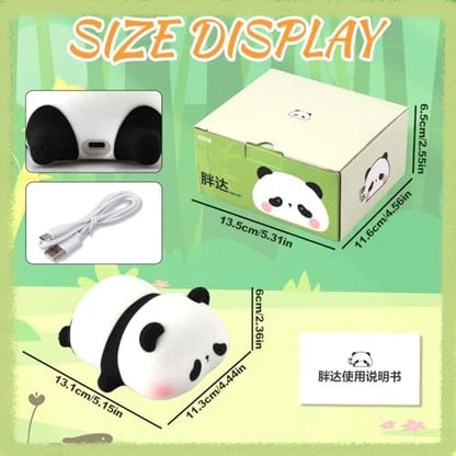Cute Panda Rechargeable Silicone Night Lamp – Soft Squishy LED Night Light