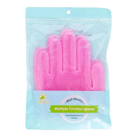 Magic Silicone Dish Washing Gloves – Reusable Scrubber Gloves for Kitchen Cleaning