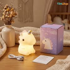 Unicorn Silicone Night Light – Rechargeable Touch Control LED Lamp