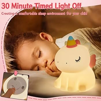 Unicorn Silicone Night Light – Rechargeable Touch Control LED Lamp