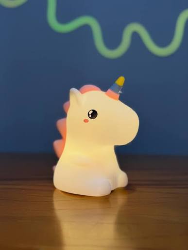 Unicorn Silicone Night Light – Rechargeable Touch Control LED Lamp