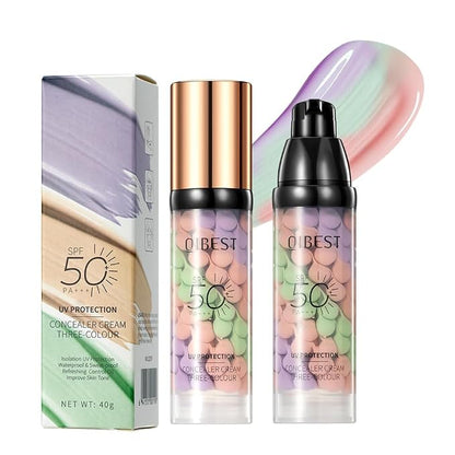3-in-1 Color Correcting Makeup Primer – SPF 50+ Sunscreen Concealer Cream
